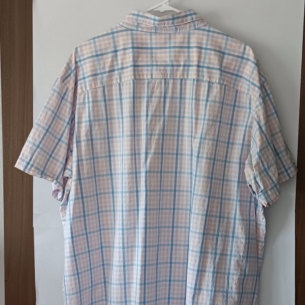 COLUMBIA Pastel Plaid Short Sleeved Button Down Shirt Size XXL - Picture 5 of 8